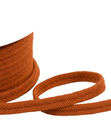 Double wire cord 10mm rust orange per meter