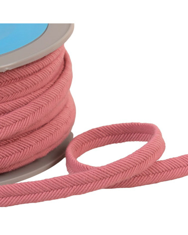 Double wire cord 10mm old pink per meter