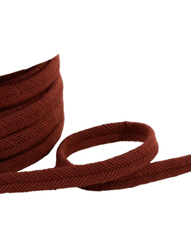 Doppeldrahtschnur 10 mm dunkelrostorange pro Meter