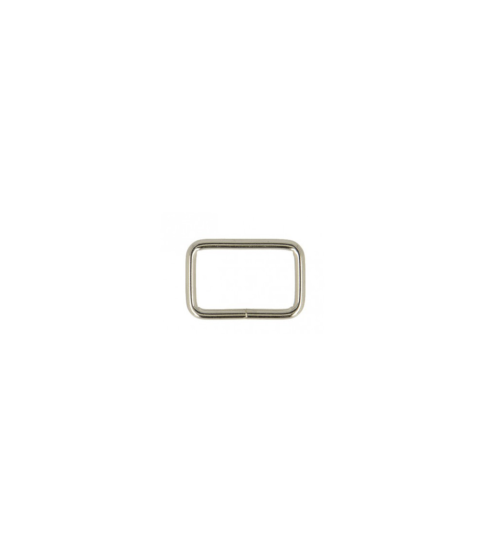 Set of 2 metal loops 25mm silver color