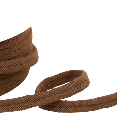 Double light brown 10mm wire cord per meter