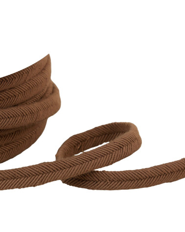 Double light brown 10mm wire cord per meter