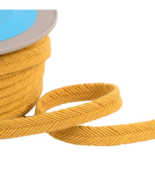 Double wire cord 10mm yellow/orange per meter