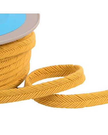 Double wire cord 10mm yellow/orange per meter