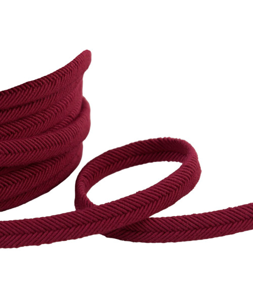 Double thread cord 10mm purple plum per meter