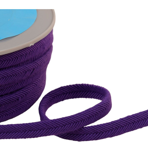Double wire cord 10mm purple per meter