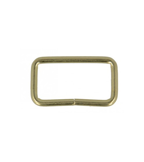 Set of 2 metal loops 32mm gold color