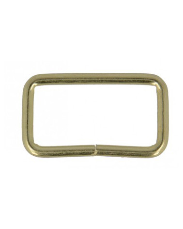 Set of 2 metal loops 32mm gold color