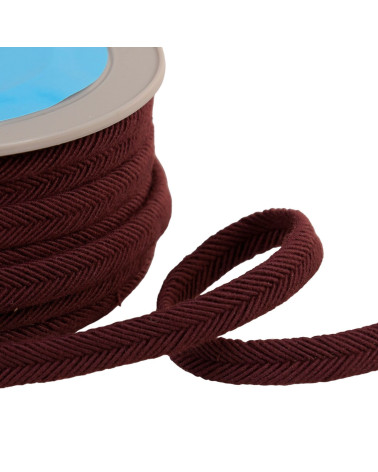 Double thread cord 10mm purple plum per meter