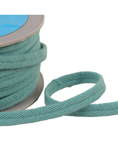Double cordon fils 10mm vert bleu au mètre