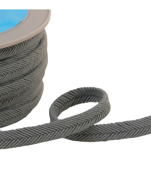 Double wire cord 10mm light gray per meter
