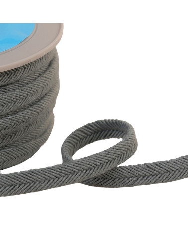 Double wire cord 10mm light gray per meter