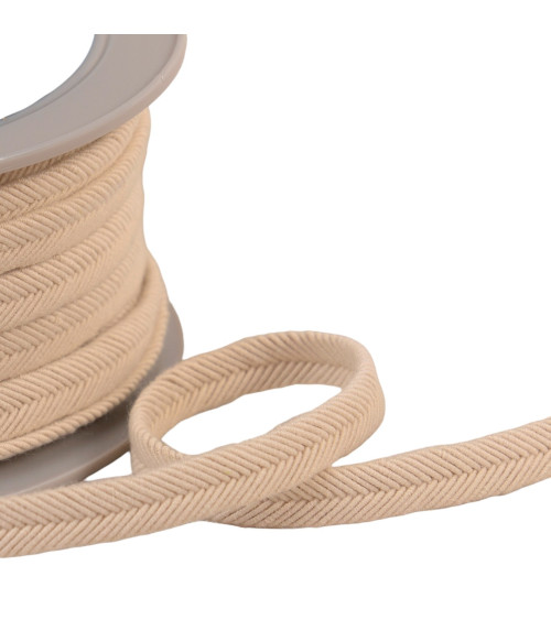 Double cord 10mm ecru thread per meter