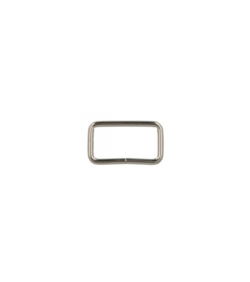Set of 2 metal loops 32mm silver color