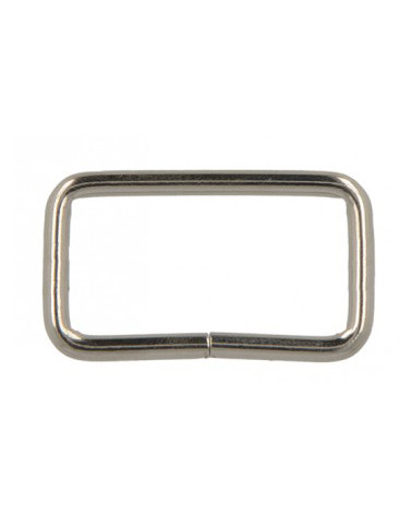 Set of 2 metal loops 32mm silver color