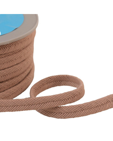 Double wire cord 10mm beige/pink per meter