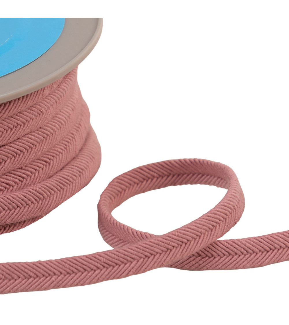 Double thread cord 10mm old pink per meter