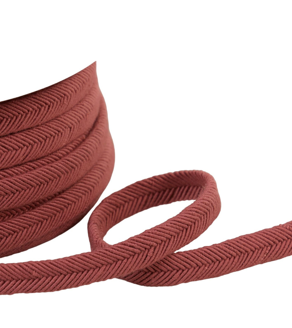 Double wire cord 10mm old pink per meter