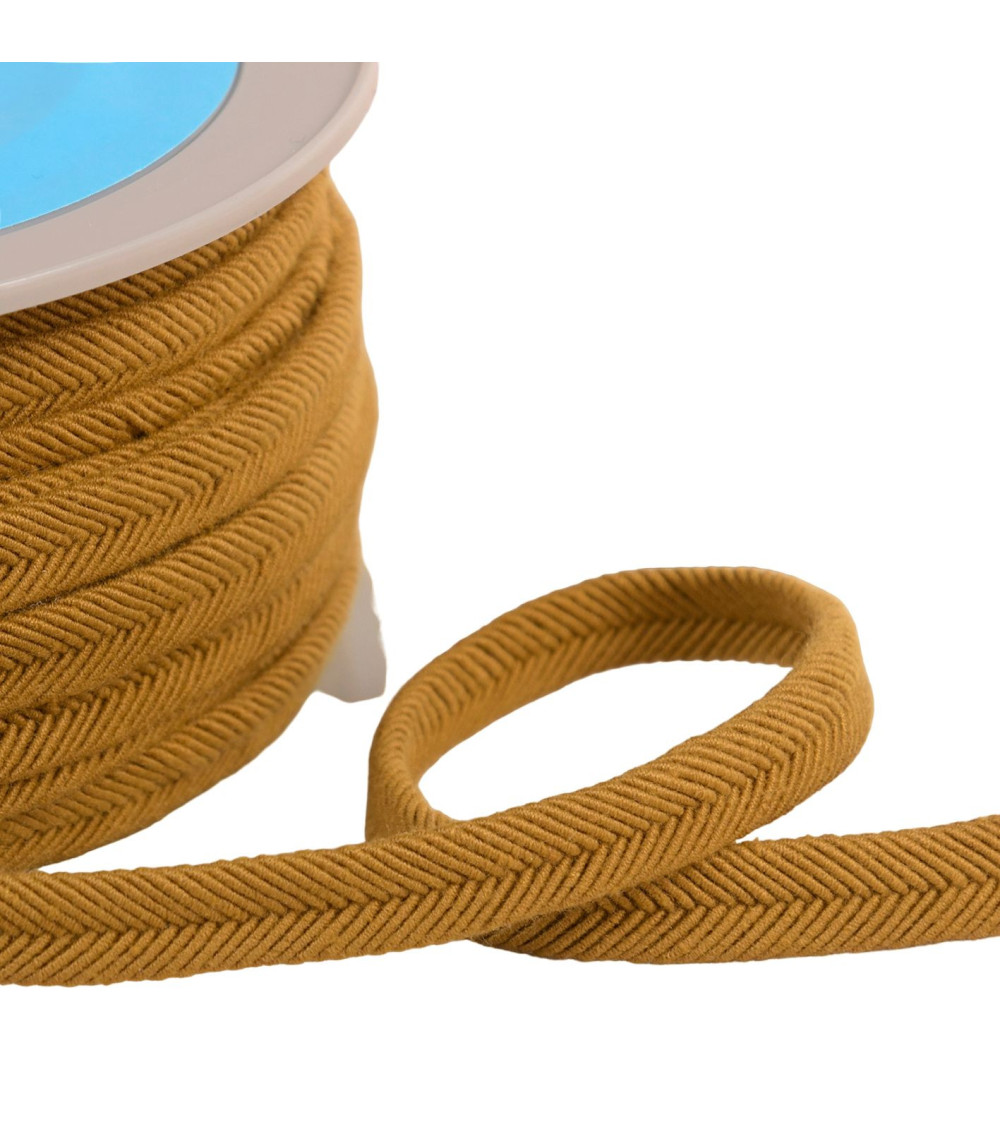 Double wire cord 10mm bronze per meter