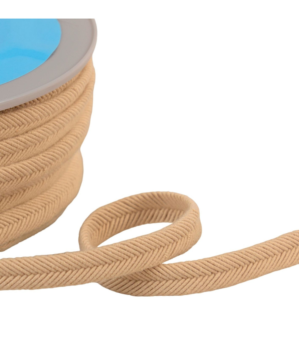 Double 10mm beige wire cord per meter