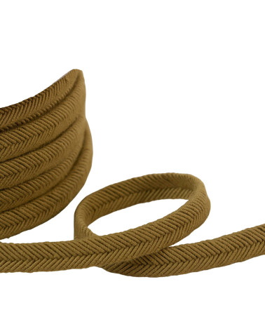 Double wire cord 10mm beige/light brown per meter