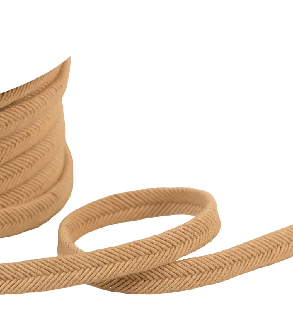 Double 10mm beige wire cord per meter