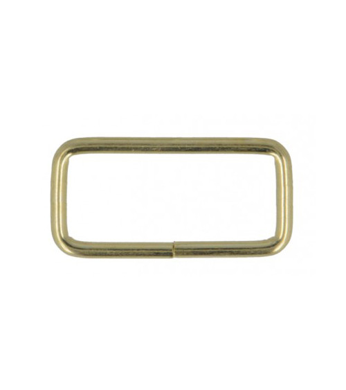Set of 2 metal loops 38mm gold color