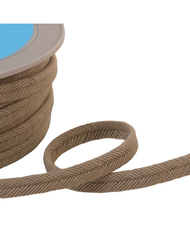 Doppelschnur, 10 mm beige Leinenfaden pro Meter