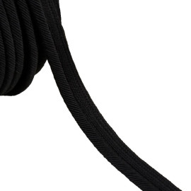Passepoil cordon fils 6mm noir au mètre