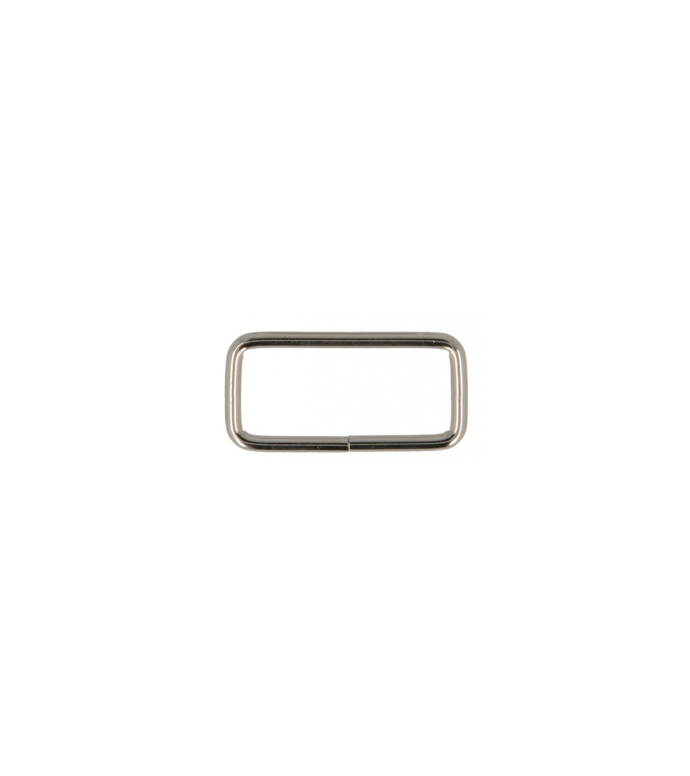 Set of 2 38mm metal loops, silver color
