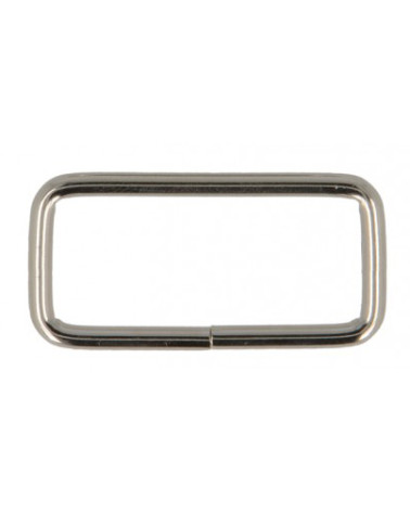 Set of 2 38mm metal loops, silver color