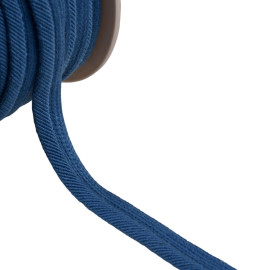 Passepoil cordon fils 6mm bleu/rouge bengale au mètre