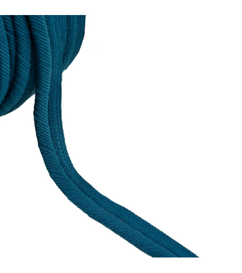 Piping cord 6mm duck blue threads per meter