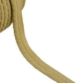 Passepoil cordon fils 6mm beige vert au mètre