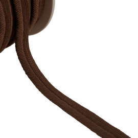Passepoil cordon fils 6mm marron café au mètre