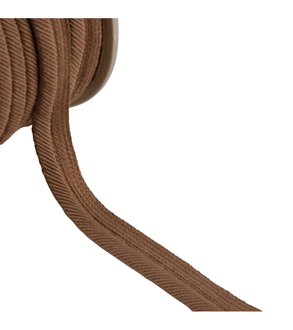 Piping cord 6mm light brown threads per meter