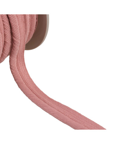 Passepoil cordon fils 6mm vieux rose au mètre