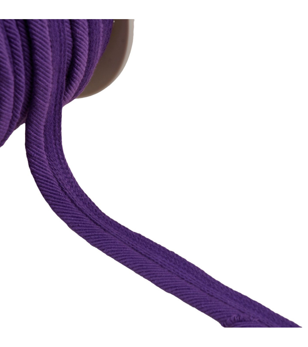 Passepoil cordon fils 6mm violet au mètre