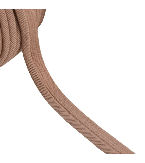 Passepoil cordon fils 6mm beige/rose au mètre