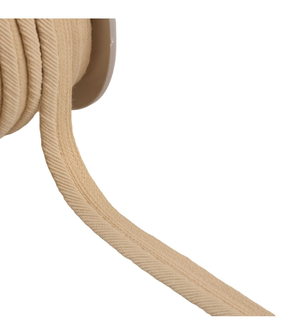 Passepoil cordon fils 6mm beige au mètre