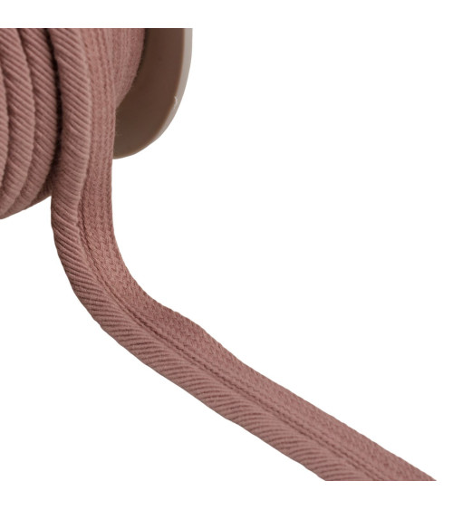 Passepoil cordon fils 6mm vieux rose au mètre