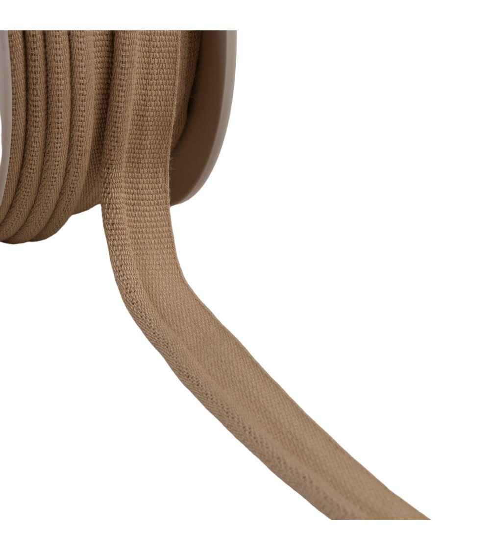 Piping cord 5mm taupe brown/silver per meter