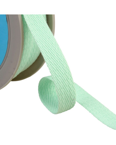 15mm nile green oblique dash braid by the meter