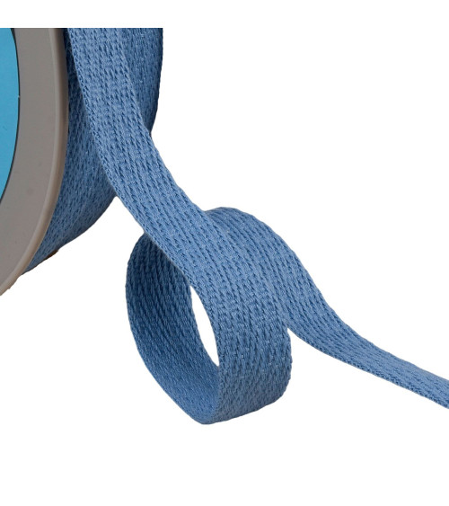 Oblique dash braid 15mm gypsy blue by the meter