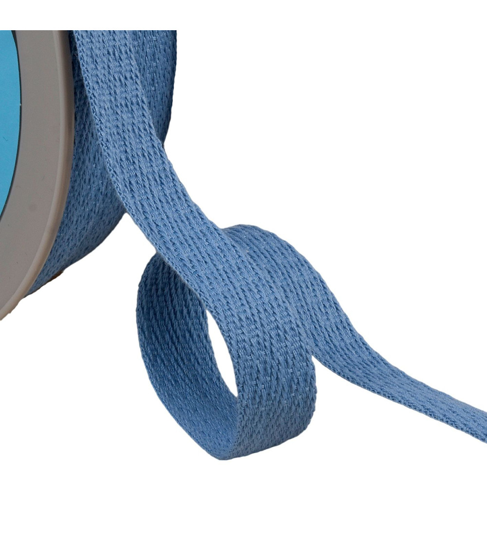 Oblique dash braid 15mm gypsy blue by the meter