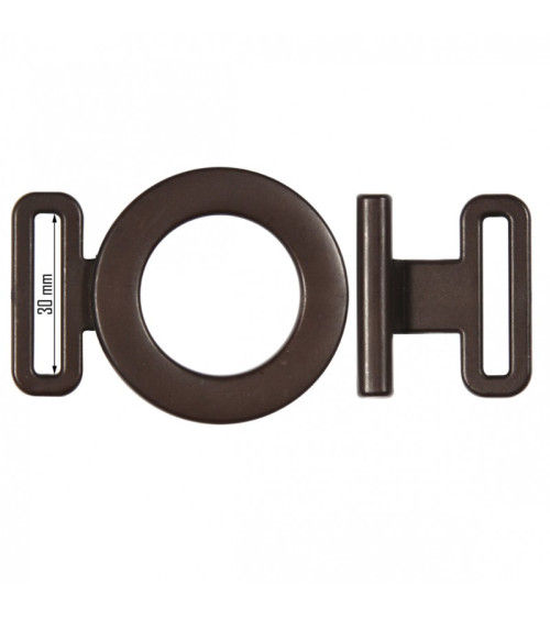 Boucle plastique 30mm marron