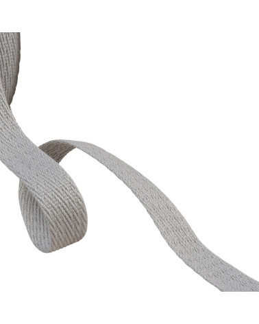 Oblique dash braid 15mm light gray by the meter