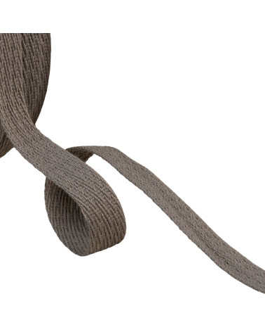 Oblique dash braid 15mm gray by the meter