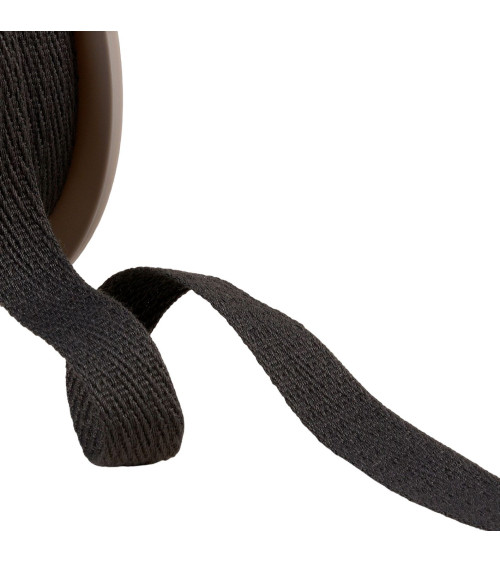 Oblique dash braid 15mm gray black per meter