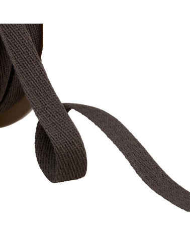 15mm dark gray oblique dash braid by the meter